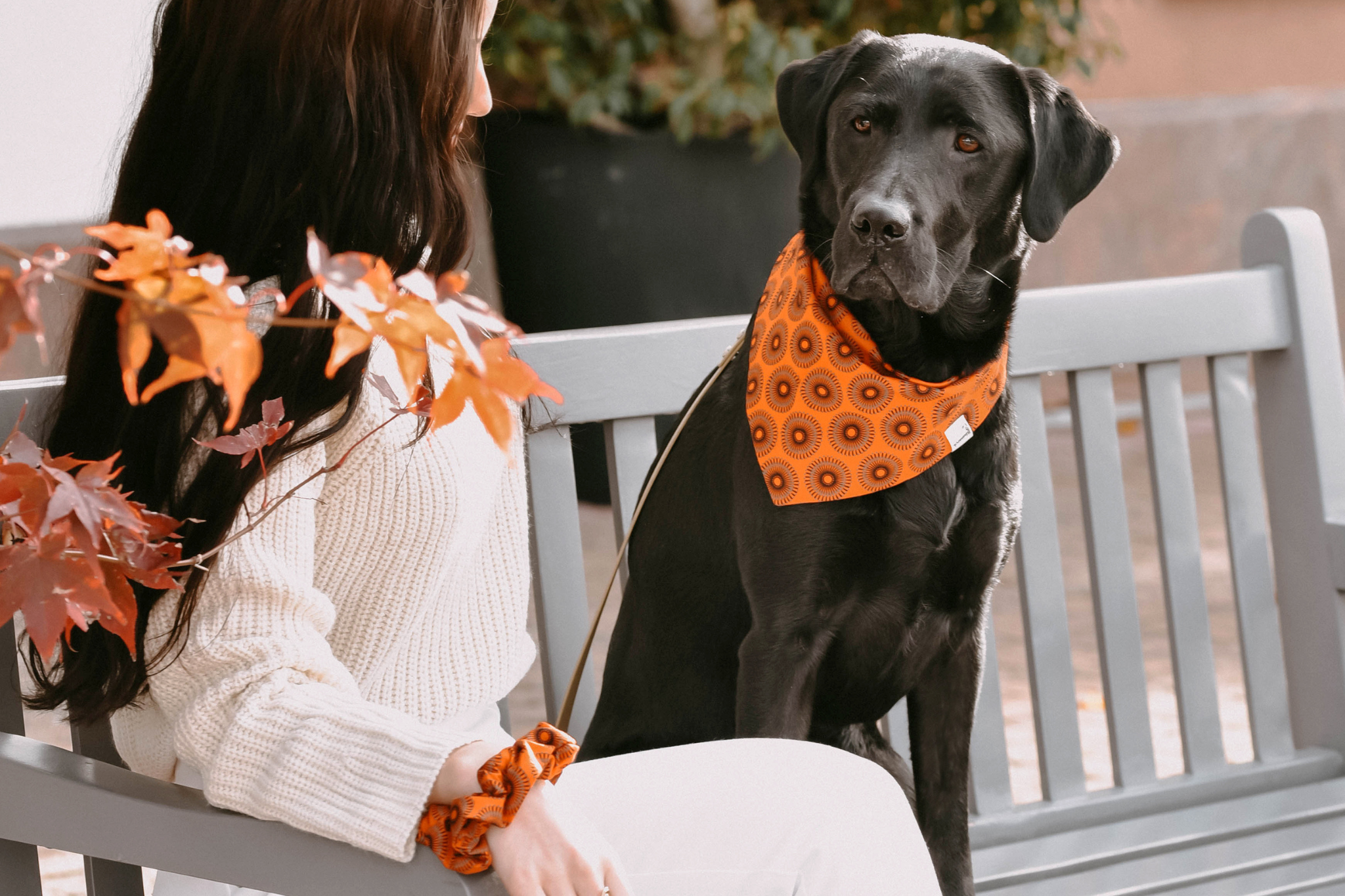 Bandana in Orange Shweshwe