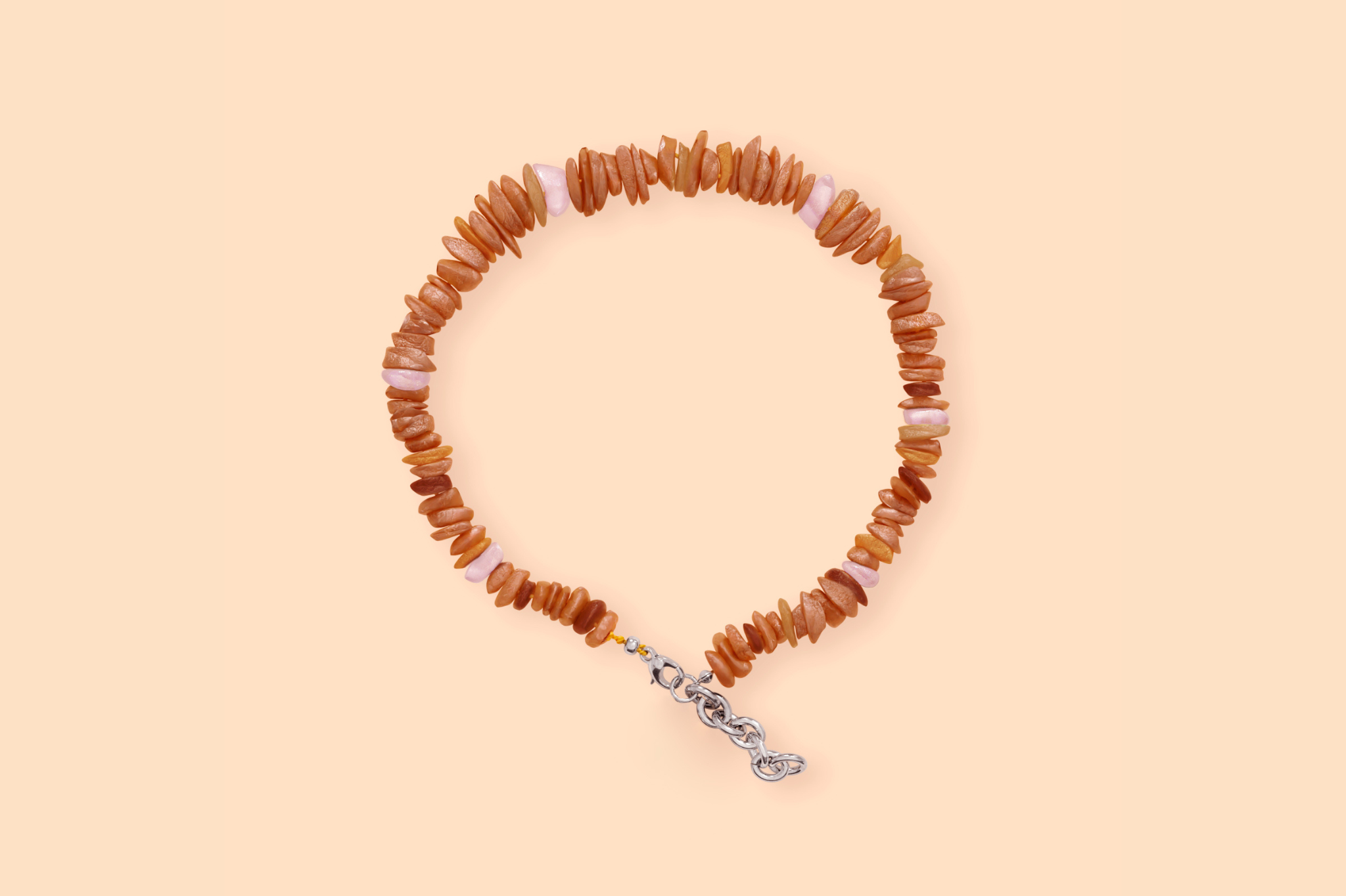 Baltic Amber Collar with Rose Quartz