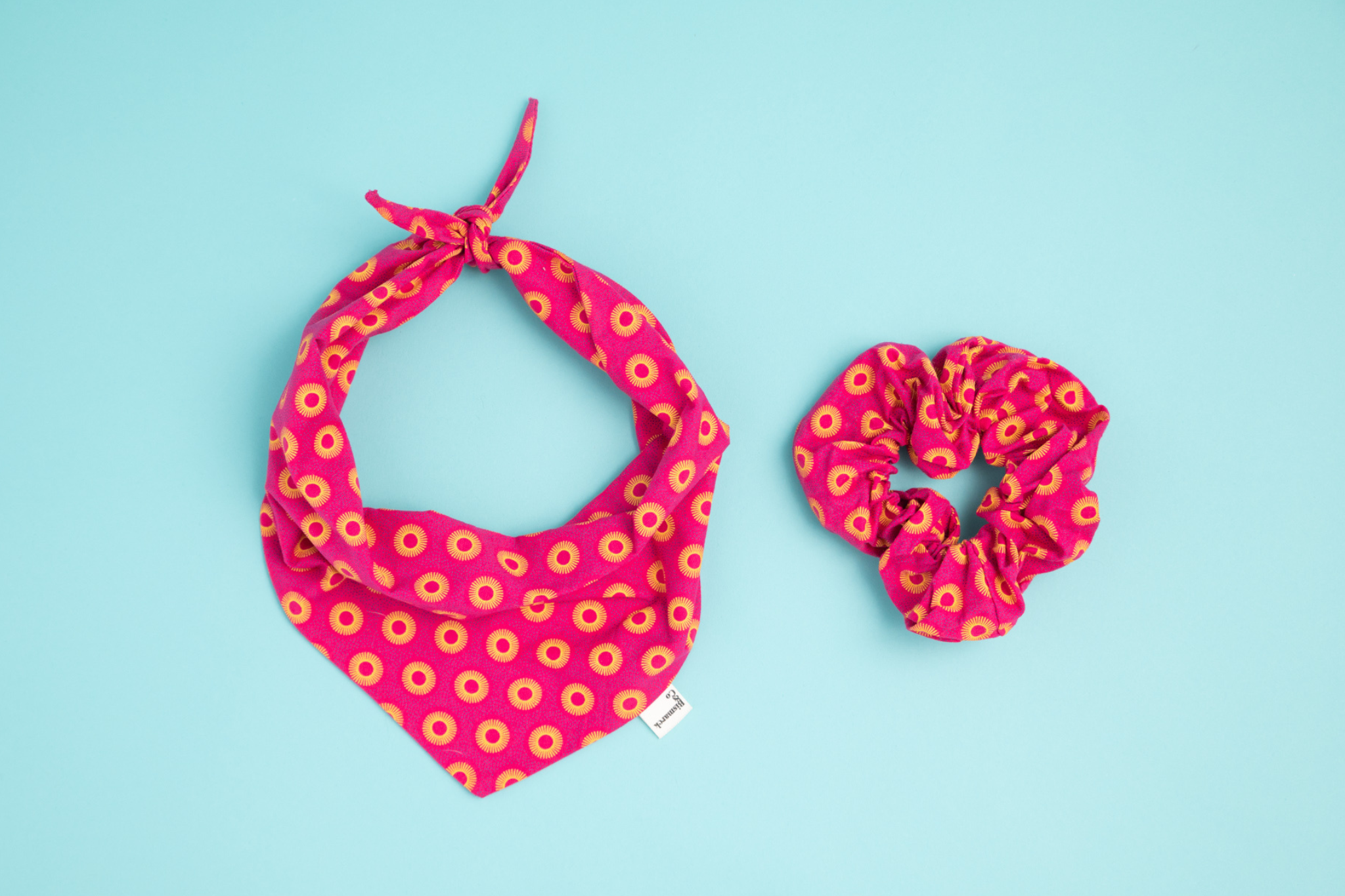 Bandana & Scrunchie Set in Pink