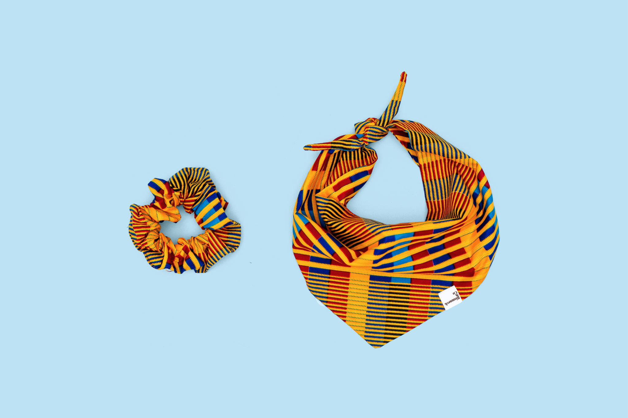Bandana & Scrunchie Set Afrikanische Sonne