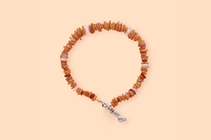 Baltic Amber Collar with Rose Quartz