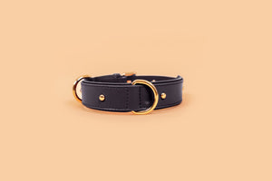 Apple Leather Collar in Royal Blue
