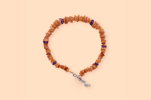Baltic Amber Collar with Amethyst