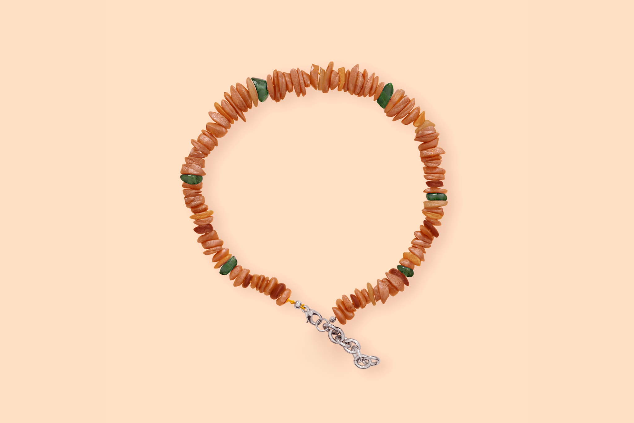 Baltic Amber Collar with African Jade