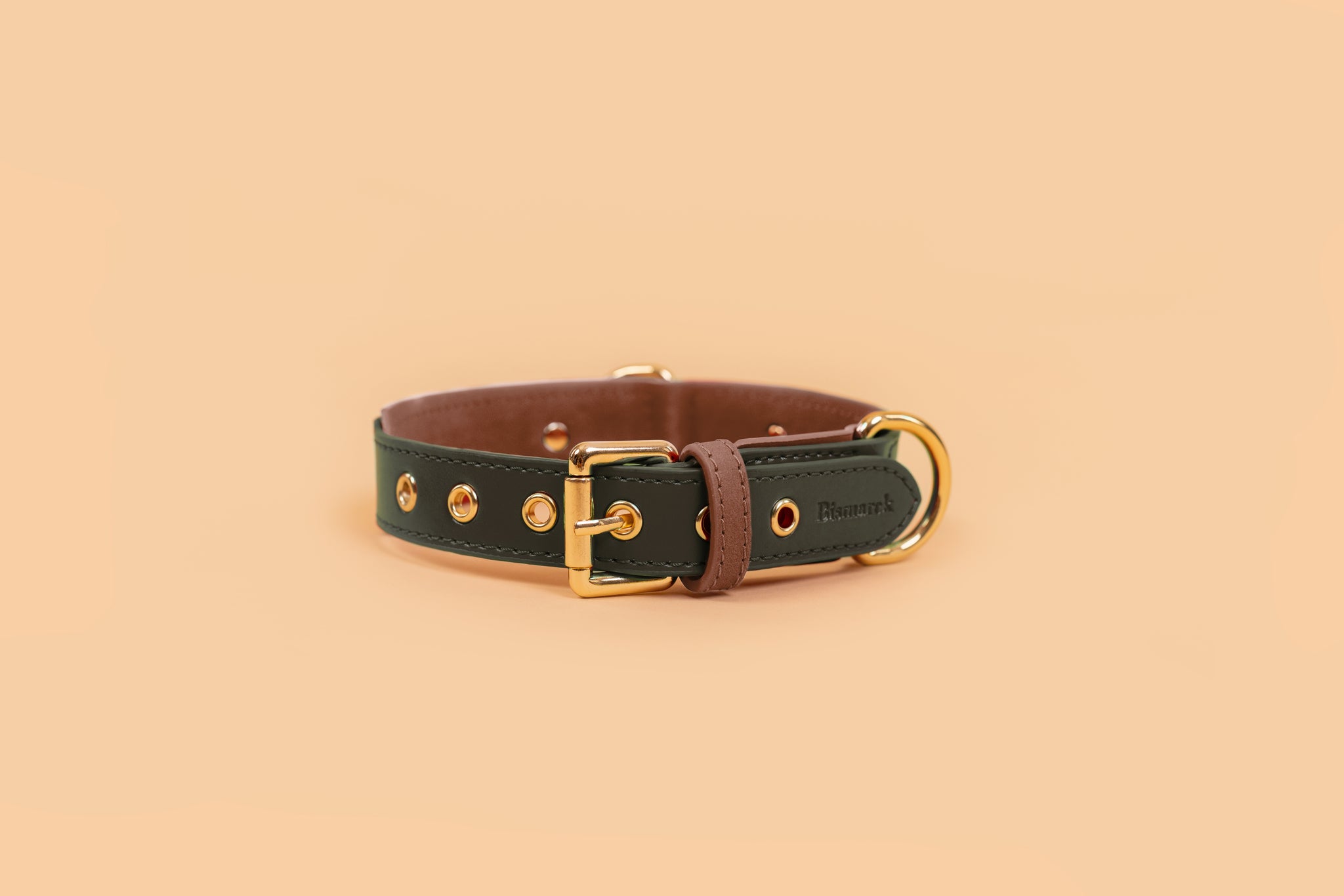 Apple Leather Collar in Winter Green